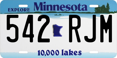 MN license plate 542RJM
