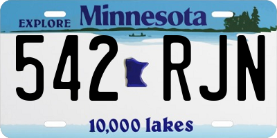 MN license plate 542RJN