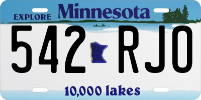 MN license plate 542RJO