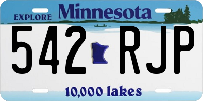 MN license plate 542RJP