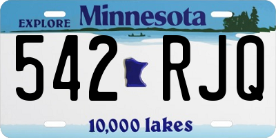 MN license plate 542RJQ