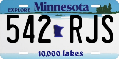 MN license plate 542RJS