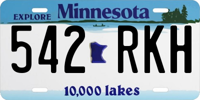 MN license plate 542RKH