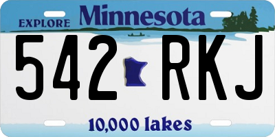 MN license plate 542RKJ