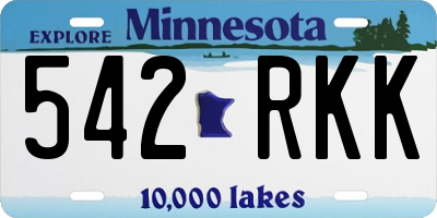 MN license plate 542RKK