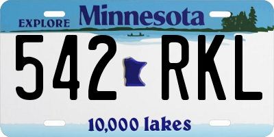 MN license plate 542RKL