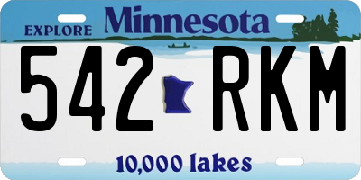 MN license plate 542RKM