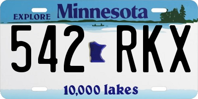 MN license plate 542RKX
