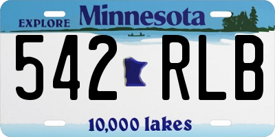 MN license plate 542RLB