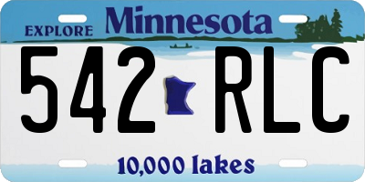 MN license plate 542RLC