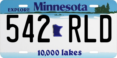 MN license plate 542RLD