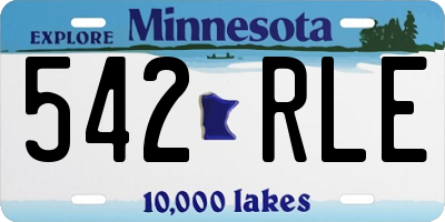 MN license plate 542RLE