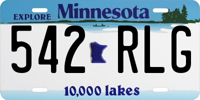 MN license plate 542RLG