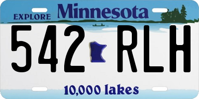 MN license plate 542RLH