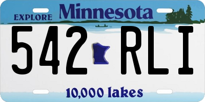 MN license plate 542RLI
