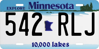 MN license plate 542RLJ