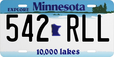 MN license plate 542RLL