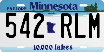 MN license plate 542RLM
