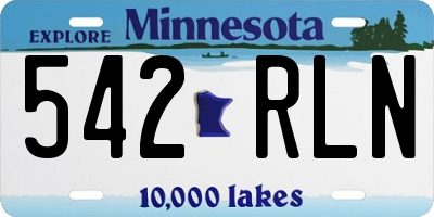 MN license plate 542RLN
