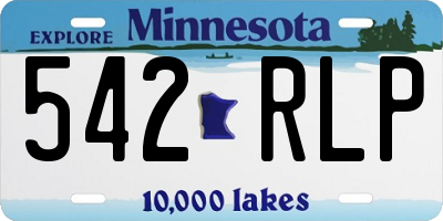 MN license plate 542RLP