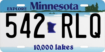 MN license plate 542RLQ