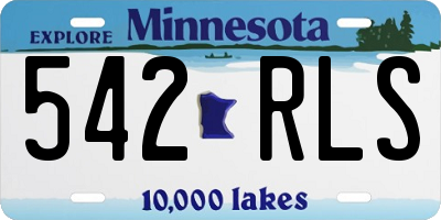 MN license plate 542RLS
