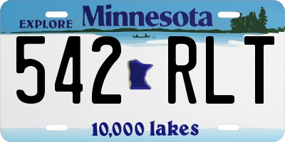 MN license plate 542RLT