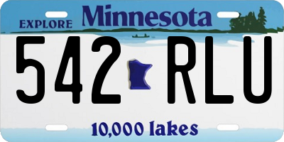 MN license plate 542RLU