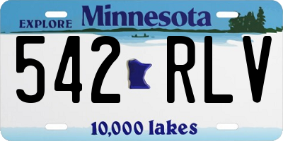 MN license plate 542RLV