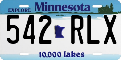 MN license plate 542RLX