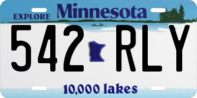 MN license plate 542RLY