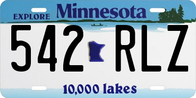 MN license plate 542RLZ