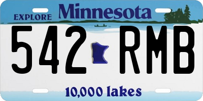 MN license plate 542RMB