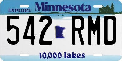 MN license plate 542RMD