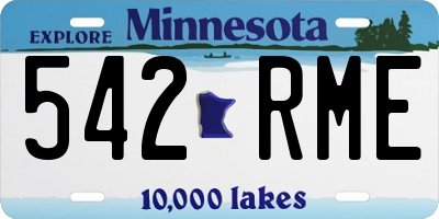 MN license plate 542RME