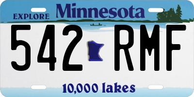MN license plate 542RMF