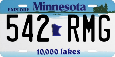 MN license plate 542RMG