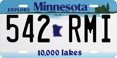 MN license plate 542RMI