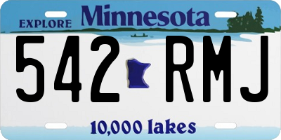 MN license plate 542RMJ