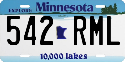 MN license plate 542RML