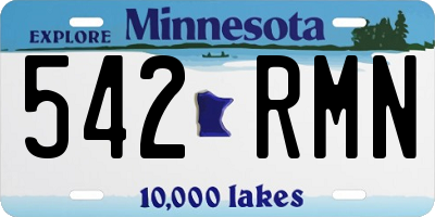 MN license plate 542RMN