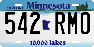 MN license plate 542RMO