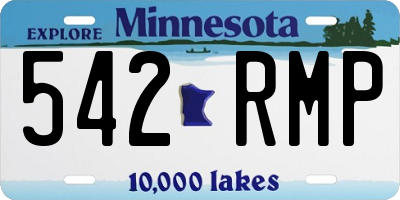 MN license plate 542RMP