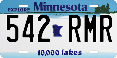 MN license plate 542RMR