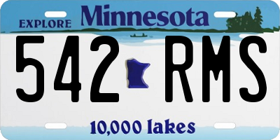 MN license plate 542RMS