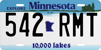 MN license plate 542RMT