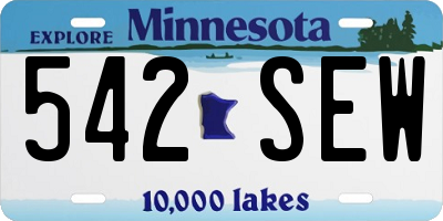 MN license plate 542SEW