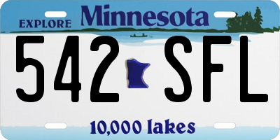 MN license plate 542SFL