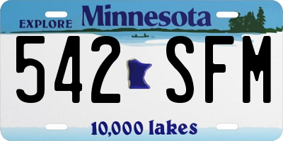 MN license plate 542SFM