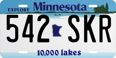 MN license plate 542SKR
